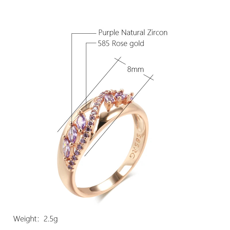 Sparkling Purple Zircon Ring - ÉclatMystique