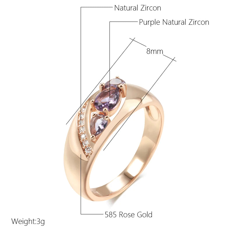 White/Purple Zircon Ring - ÉclatMystique