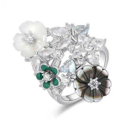 Natural Shell Flower Ring