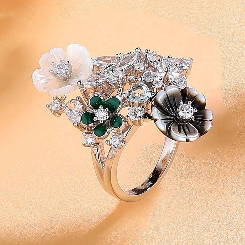 Natural Shell Flower Ring